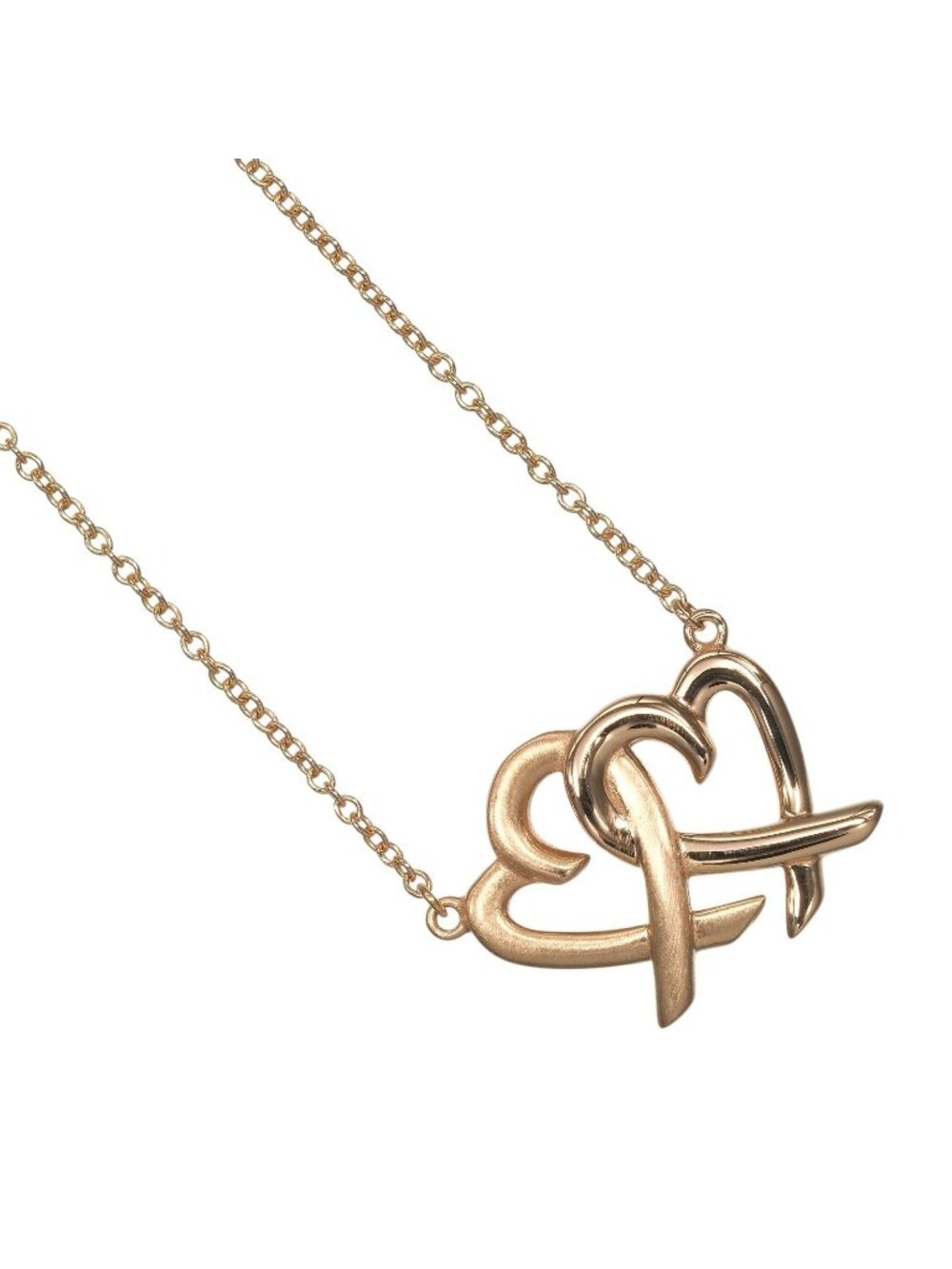 Tiffany & Co Double Loving Heart Gold Necklace